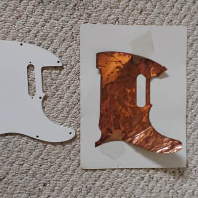 Nicely aged 1960s-1970s style Telecaster Pickguard with copper shielding USA replacement part for luthier project restoration image 1