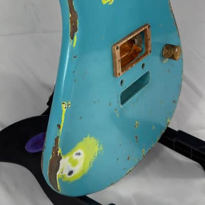 Warmoth Strat Style Electric Guitar Body - Custom Washed Blue image 3