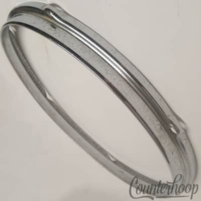 Slingerland 12"Tom Batter/Resonant Rim/Hoop 6-Lug Stick-Saver Chrome Vintage 70s image 1