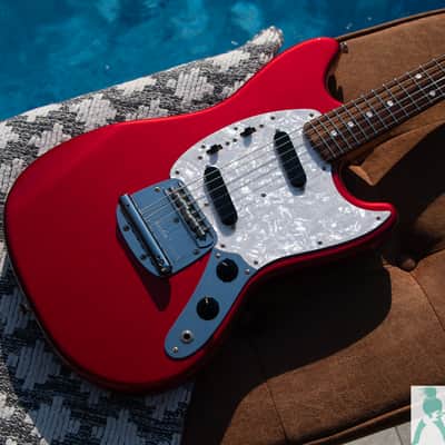 2011 Fender MG-69 '69 Mustang Reissue - Candy Apple Red w Matching Headstock - Pro Set Up w Perfect Frets/Action/Intonation! image 1