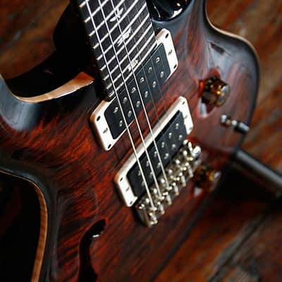 Paul Reed Smith Limited Custom 24 Semi-Hollow 2014 Orange Tiger Smokeburst image 4
