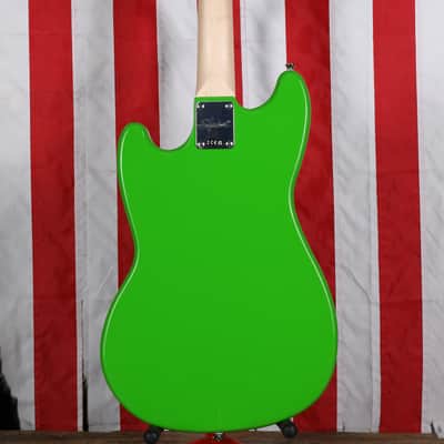 Squier Limited Edition Sonic Bronco Bass - Lime Green image 8