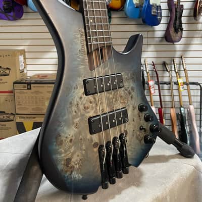 Ibanez EHB Ergonomic Headless Bass Guitar - Cosmic Blue Starburst Flat w/Gig Bag & PLEK*D #107 image 1