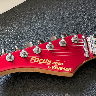 1984-85 Made in Japan Kramer Focus 3000 Left-Handed Lefty Candy Apple Red Strat Electric Guitar OHSC (Closet Queen) image 3