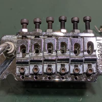 Vintage Floyd Rose FRT-2 Fernandes Headbanker 80's Chrome image 5