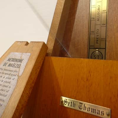 Fully Restored Vintage Seth Thomas Metronome No 7 Mid 1960s Honey Maple, Serviced, Solid Brass Trim image 5
