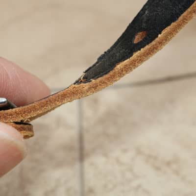 Vintage Leather Strap Circa 1960's - Black image 5