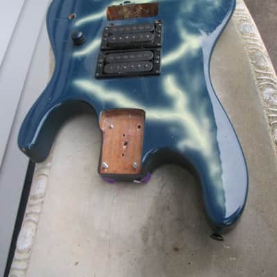 Kramer Nightswan Lightning Bolts 1980's Blue Body Vivian Campbell image 10