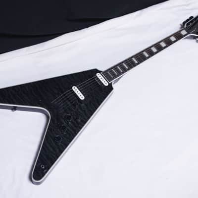 Dean V Select electric guitar Quilted Maple Trans Black NEW w/ Hard Case image 3