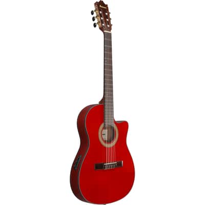 Ibanez GA35TCE GA Classical Acoustic Electric Guitar - Sapphire Red High Gloss image 4