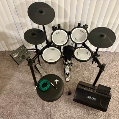 Roland TD-07KV V-Drums Electronic Drum Set — COMPLETE Bundle w/ Tama Iron Cobra Pedal + Simmons Amp + Throne — Barely Used