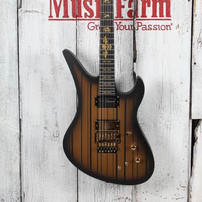 Schecter Synyster Gates Custom-S Electric Guitar Satin Gold Burst Finish image 2