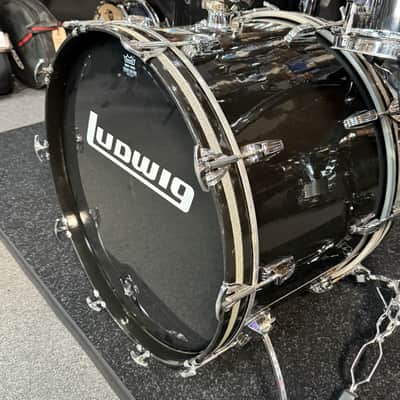 Vintage 1970's Ludwig 3-Ply Classic Maple with Re-Rings 3-Piece 13/16/22 Drum Kit Set in Black (Rm4) image 5