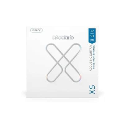 2 Pack, D'Addario XS 12-53 Coated Phos Bz Acoustic Guitar Strings - XSAPB1253-2P image 4