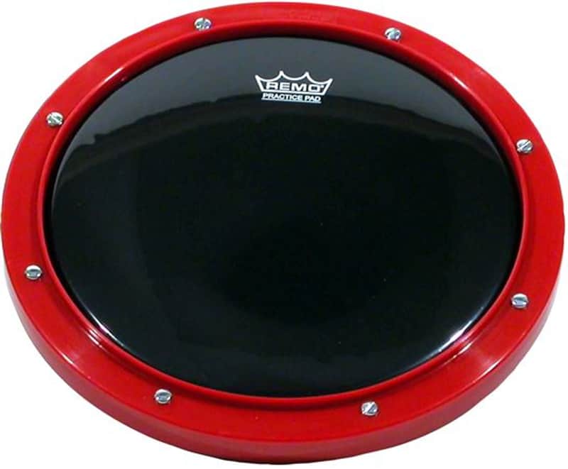 Remo RT001058 10 inch Red Practice Pad Ebony Ambassador image 1