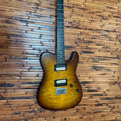 Fender American Deluxe Telecaster HH QMT 2004 - Quilted Maple Top, Sunburst - Arcane Brownbucker pickups image 1