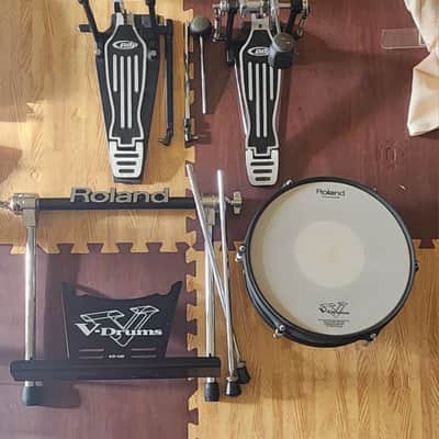 Roland TD-20KV/20SV V-Pro V-Drum Kit(COMPLETE - As Pictured) w/ PM-10 Monitor, all hardware & LOTS OF ACCESSORIES image 15