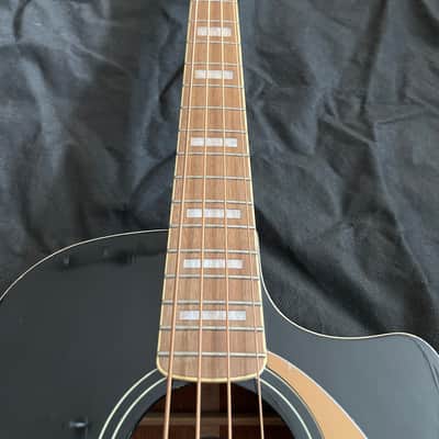 Fender Kingsman Electro-Acoustic Bass Guitar, Jetty Black, Used image 7