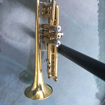 SUMMER DEAL CONN 80A 1923 GOLD PLATE CORNET STENBERG NEEDS SOME CLEAN UP SOLDER AREAS VALVES SEEM  GOOD PLAY DECENT GOLD PLATE WEAR NOT PERFECT image 8