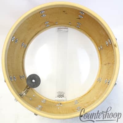 Slingerland 15x10"Snare Drum Red Sparkle COB Brass Vintage 60s 3Ply Ribbon Maple image 12
