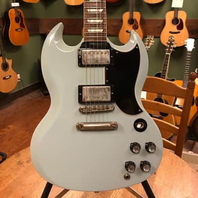 2019 Gibson Custom Shop 61/59 SG Fat Neck Frost Blue VOS image 2
