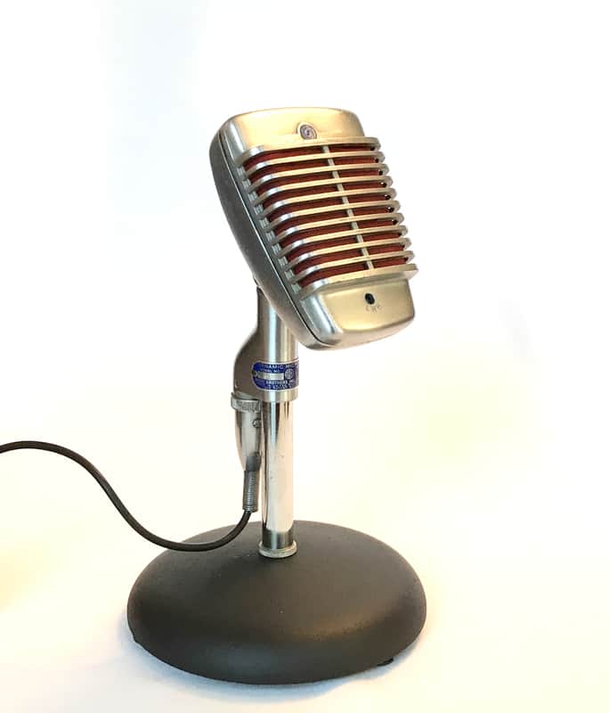 Shure 51 & Snyder社マイクスタンド　米国50s Vintage 1950's Art Deco Shure 51 “Sonodyne” Microphone w/ Stand
