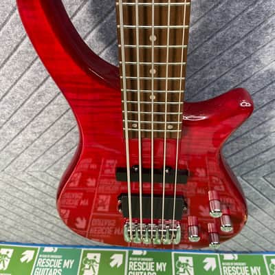 Dillion Avalanche Bass Rare Five String BEAST! Cherry! In-USA Setup! 2000's - Red image 4