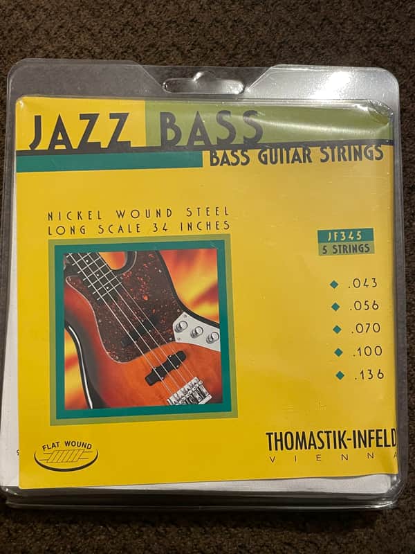 Thomastik-Infeld JF345 Jazz Flat Wound Nickel Roundcore Bass Strings - Medium (.43 - .118) 2010s - Standard image 1