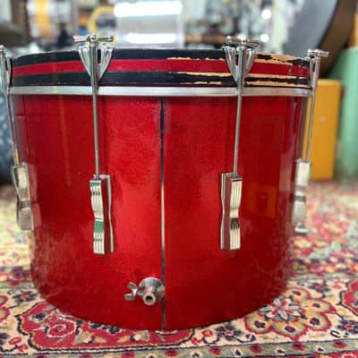 1960s Ludwig Club Date 14x22 Bass Drum Project in Red Sparkle / Duco image 5