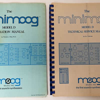 Moog Minimoog Model D original Owners and Service manual, free EU shipping.