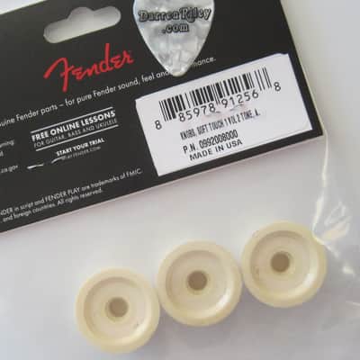 Fender USA Soft Touch Stratocaster Knobs Set Aged White 0992008000 image 2