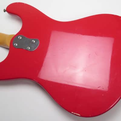 Mosrite Ventures Bass 1965 Custom Color Strawberry Red image 11