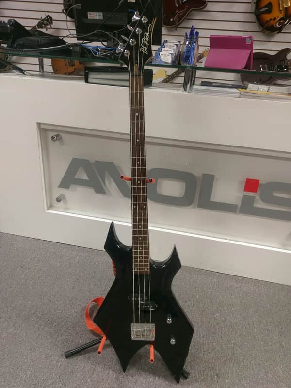 B.C. Rich Bronze Warlock Electric Bass Black image 1