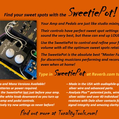 SweetiePot (Mono) Studio-Grade Master Volume Control for Pedals & Amp image 2