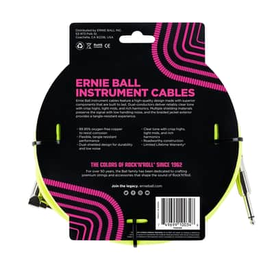 Ernie Ball 6080 Cavo Braided Neon Yellow 3,05 m image 2