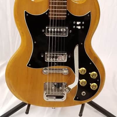 Killer Player! Vintage Japanese MIJ 1970s Lyle SG Electric Guitar, Natural, Original Case! image 2
