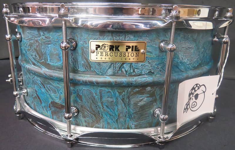 Pork Pie PP6514PB Patina Brass 6.5x14" Snare Drum w/ Tube Lugs image 1