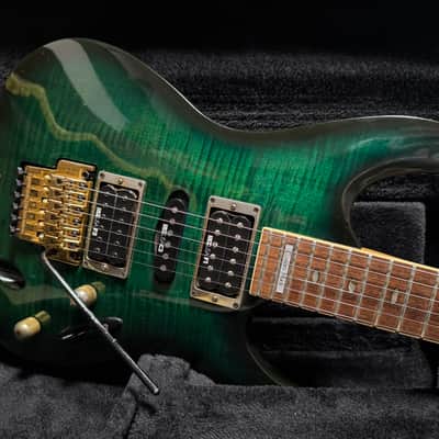 1993 Vintage Ibanez S540FM Royal Green Sunburst MIJ image 16