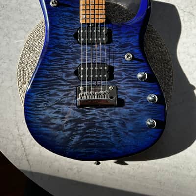 Ernie Ball Music Man JP15 - INSANE Blueberry Quilt image 20