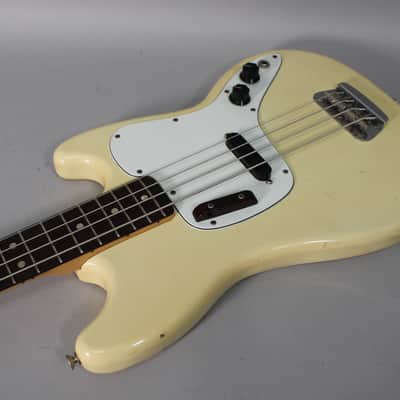 1974 Fender Musicmaster Shortscale Bass Olympic White w/OHSC image 9
