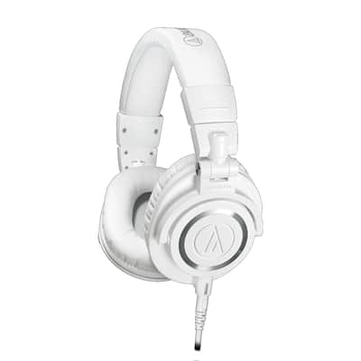 Audio-Technica ATH-M50x White Closed-Back Professional Studio Monitor Headphones image 1
