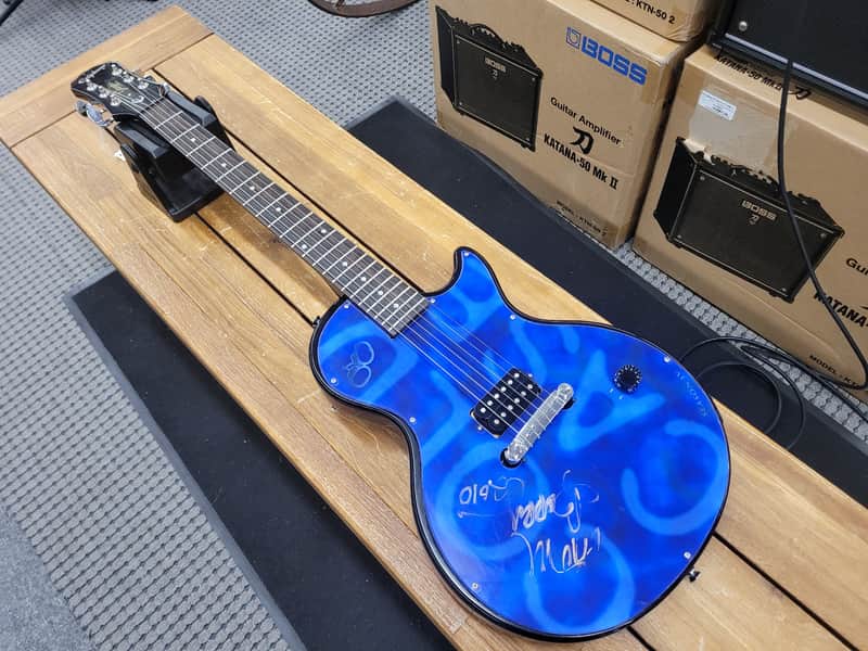 Epiphone Les Paul Junior Cold Case Season 4 Edition Signed By Chuck Berry 2006 Blue image 1
