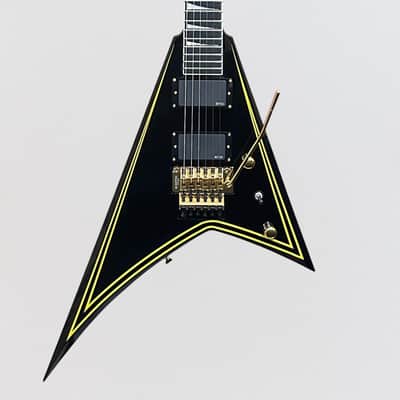 Jackson MJ Series Rhoads RR24MG Electric Guitar 2024 - Black with Yellow Pinstripes image 1