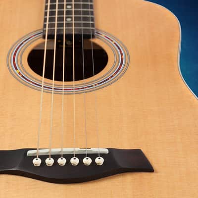Acoustic Guitar - Junior Series Bundle Pack, 3/4 Size 36" - Light Blue image 4