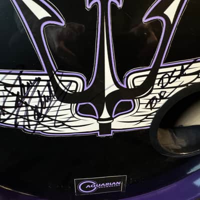 Rikki Rockett's POISON, 1991 Native Tongue Tour DW 5-Piece Drum Set, Purple Sparkle Flame image 23