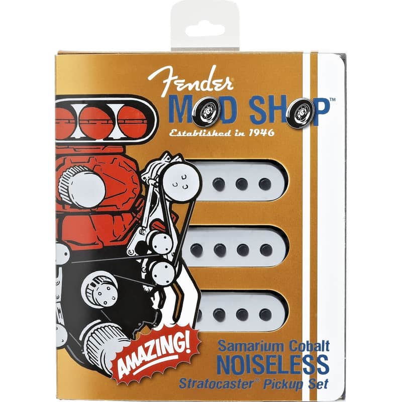 Fender samarium cobalt noiseless pickups / Strat set / White image 1