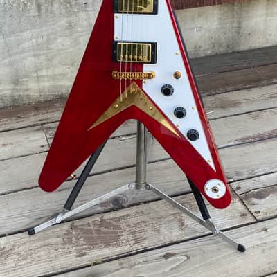 Hamer Vector Korina Flying V GVKS Brazilian Rosewood 2005 Cherry Transparent image 1