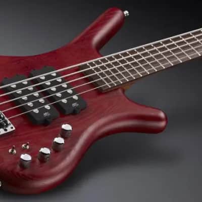 Warwick Pro Series Corvette $$ | 5 String | Burgundy Red Transparent Satin image 1
