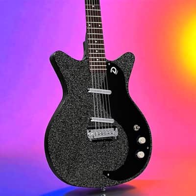 Danelectro 59M NOS+ Electric Guitar - Black Metal Flake, Lipstick Pickups, Vintage Style image 2