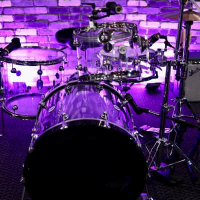DW Design Series Acrylic 8x10/9x12/14x16/18x22/5.5x14" 5pc Shell Pack 2015 - Present - Clear Acrylic image 6